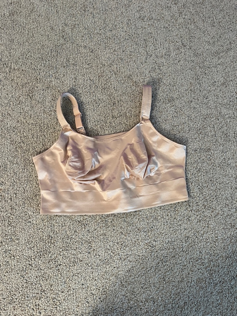 Ruby Ribbon Shimmery Nude Satin Bralette 40